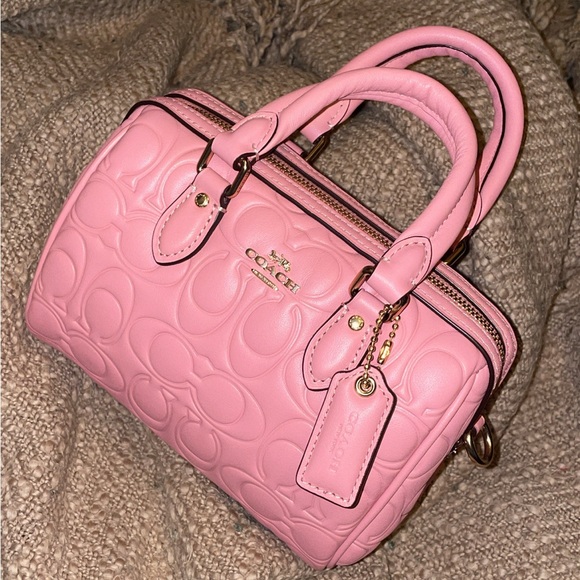 Coach Mini Rowan Crossbody with Signature- Pink - Picture 2 of 5